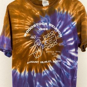 Vtg Woodstock 40th Year Reunion tie dye Shirt SZ M